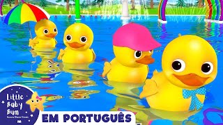 Cinco Patinhos | Canções para crianças | Little Baby Bum em Português