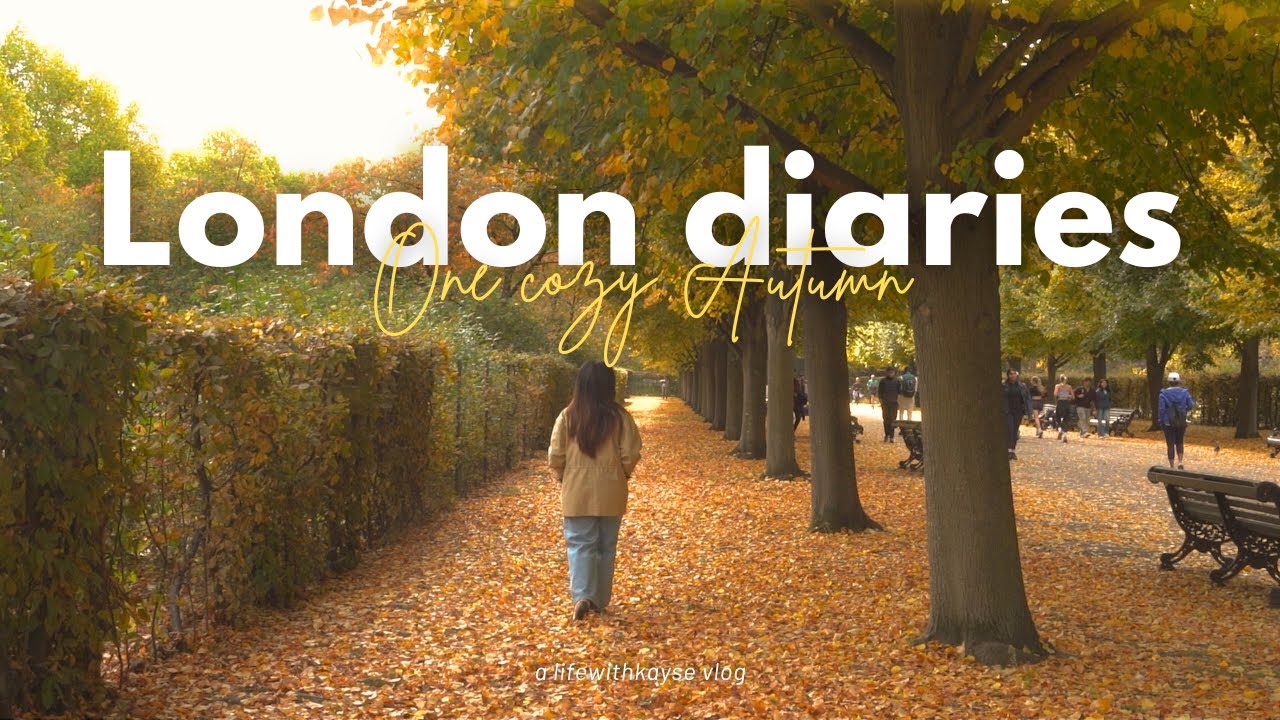 a cozy Autumn in London 🍂 | its pumpkin season! café hopping and searching for autumn leaves