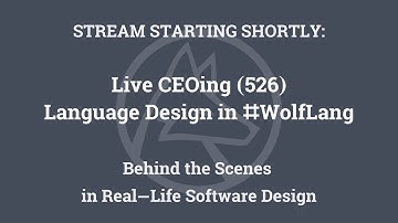 Live CEOing Ep 526: Language Design in Wolfram Language [System Modeler in Wolfram Language]