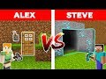 Minecraft - SECRET DOOR vs HIDDEN HOUSE / Alex vs Steve Episode 1