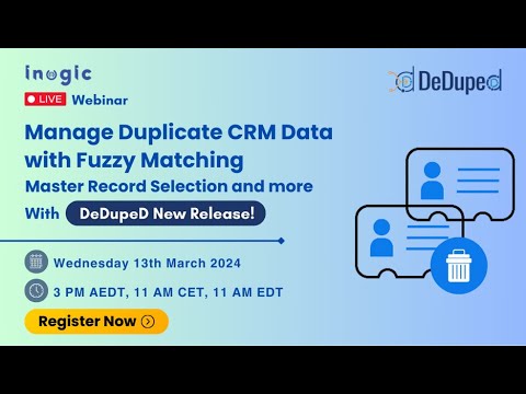 Manage Duplicate CRM Data with Fuzzy Matching and More with DeDupeD New Release!