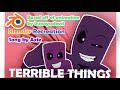 Terrible things fanmade short blender 36  song by axie  original animation by bunnycatevil