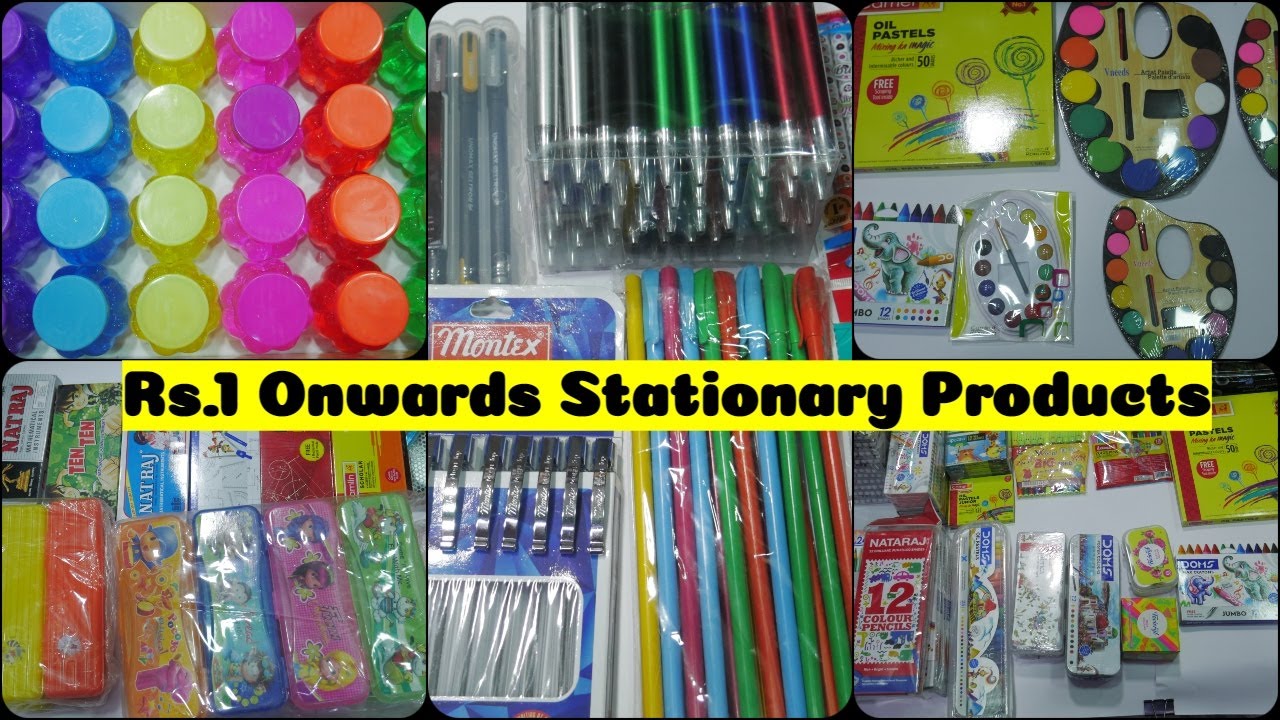 Rs.1 Onwards 6000+ Stationery Items Distributor Price/Sowcarpet/Most