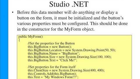 Software Engineering IV Section 12.  Programming with Windows Form Controls