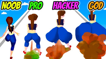 NOOB vs PRO vs HACKER vs GOD - Gassy Run 3D