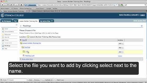 Managing Resources in Lesson Builder on Sakai