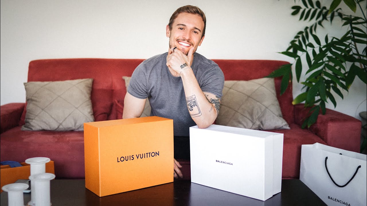 Unboxing Louis Vuitton & Balenciaga - YouTube