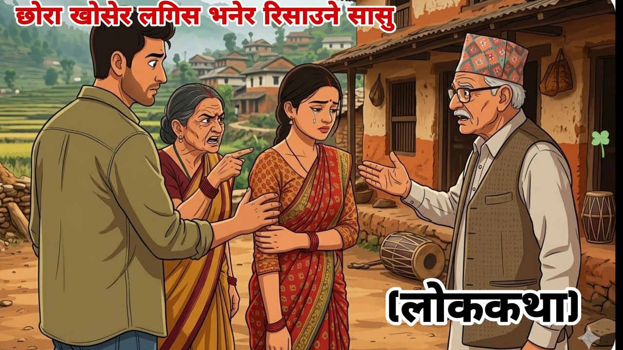 छोरा खोसेर लगिस भन्दै रिसाउने सासु 😡..कि तिनले गलत बुझिन??नेपाली लोककथा।।Nepali Lok Katha 🍀🍀🍀