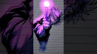 Gojo Satoru Drawing Easy | Step by Step Anime Art #shorts #viral