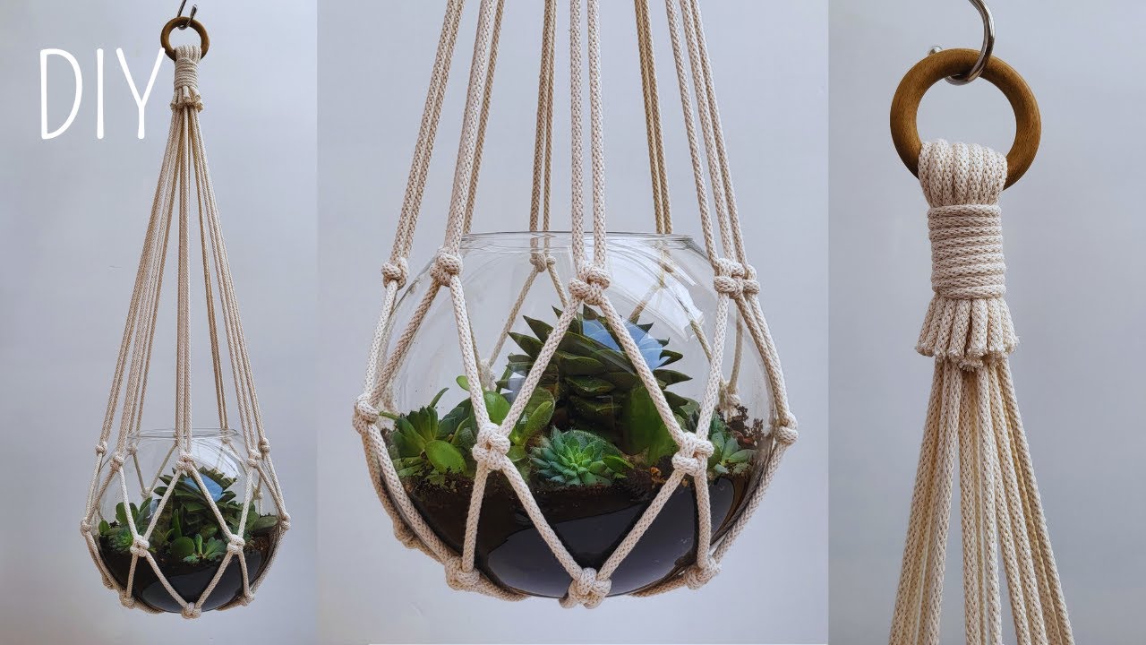 Macrameha 🪴FÁCIL 😃DIY Portamacetas de Macrame (paso a paso) | DIY Macrame Plant ...