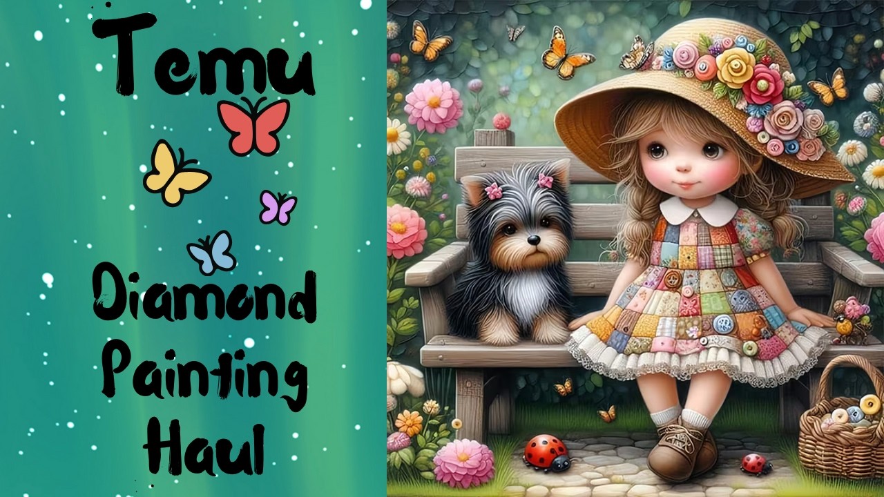 Unboxing *TWO* TEMU Large Canvas Diamond Paintings / 60x60 and 80x80 / Diamond Art Craft Haul 120