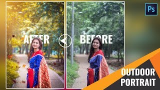 Photoshop Tutorial : Outdoor Portrait Editing ( Saree Girl ) screenshot 5