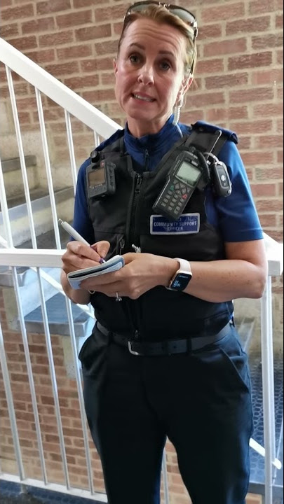 PCSO knocking on the door like she's got some authority