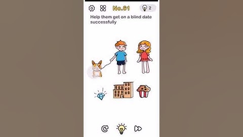 Brain Out Level 61 Puzzle Help them get a blind date successfully Walkthrough Solution