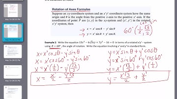 PreCalc 9.4 Rotation of Axes