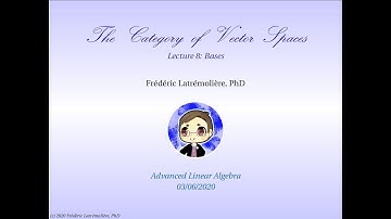 The Category of Vector Spaces, Lecture 8: Bases