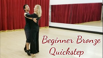 Beginner Bronze Quickstep class 1: Progressive chasse, hesitantion, and forward lock