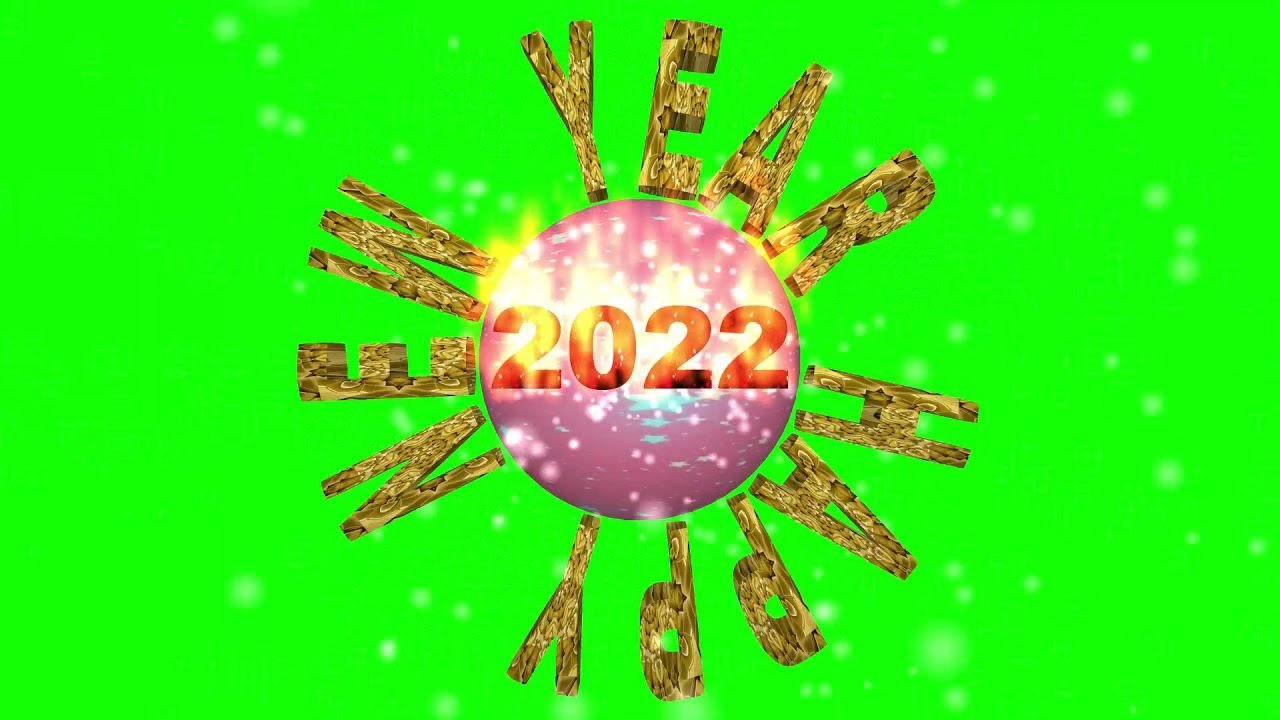 Happy New Year 2022 Green Screen - YouTube