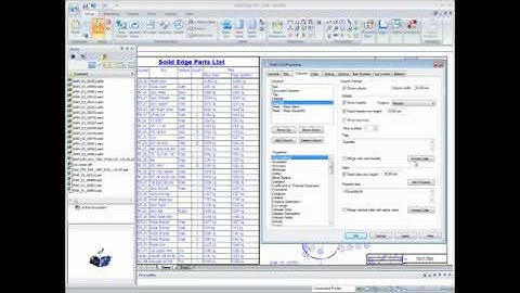 Solid Edge ST4 Draft Demo Table Display Options-Siemens PLM