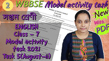 Model Activity Task class 7 English part 5 || class 7 English model activity task (august-ii) ||2021