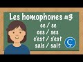 Les homophones 3 cese cessescestsestsaissait