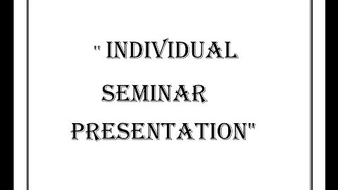 B.ed Practicum Individual seminar presentation. WBUTTEPA, Semester 1