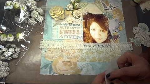 "Just Me" 12x12 Scrapbook Layout and tutorial
