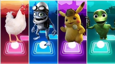 Chicken Song Vs Crazy Frog Vs Pikachu Vs Alien Dance Tiles Hop 