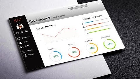 Flat Design Dashboard using Windows form Application C#/ vb . net
