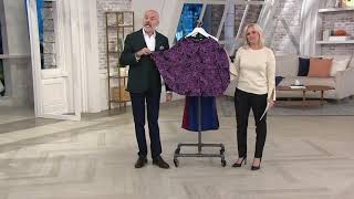 Bob Mackie Paisley Pleated Woven Caftan Top on QVC