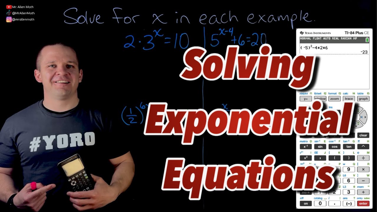 TI-84 Plus CE: Solve Exponential Equations FAST with Logarithms! - YouTube