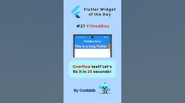 Widgets of the day #27 – FittedBox (Flutter Shorts) #flutter #coding #programming #fluttertutorial