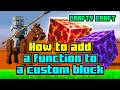 How to add a function to a custom block