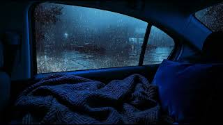 Gentle Night Heavy Rain on Car Exterior & Soft Thunder - Goodbye Insomnia, Sounds for Healing Sleep screenshot 5