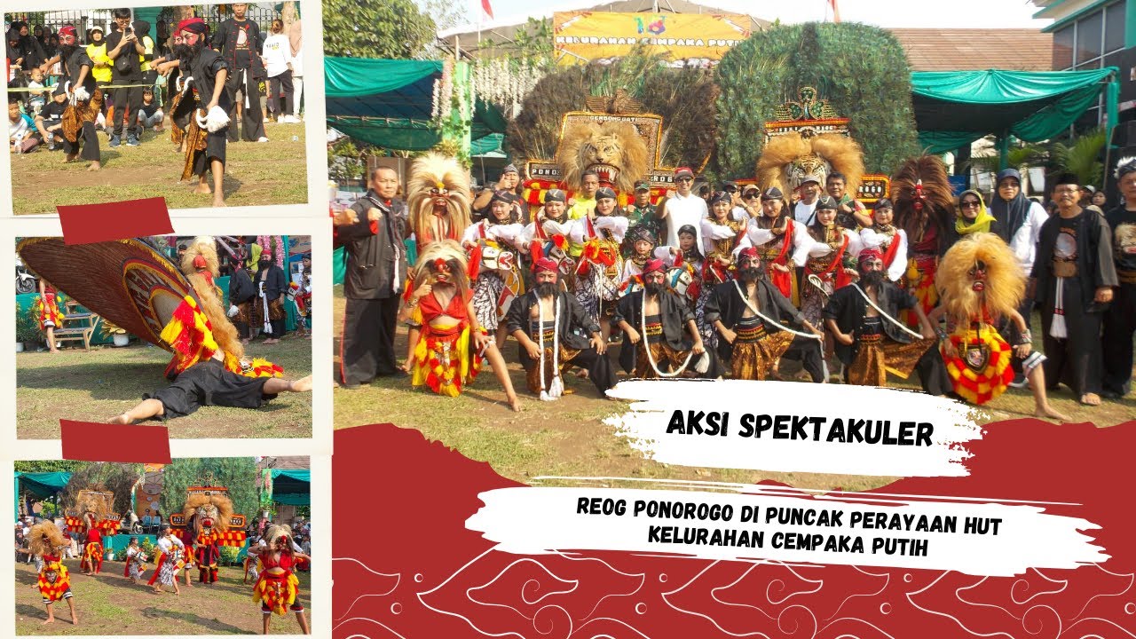 KEMERIAHAN PENAMPILAN REOG PONOROGO PADA HUT KELURAHAN CEMPAKA PUTIH! - REOG PONOROGO GEMBONG GATI