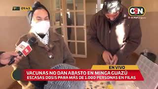 Vacunas anticovid no dan abasto en Minga Guazú