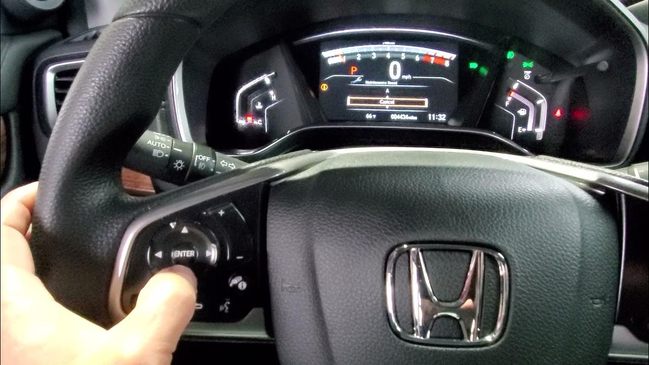 2020 Honda CRV oil life reset. - YouTube