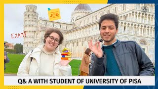 Experience of Student of the University of Pisa- Study, Exams, Job