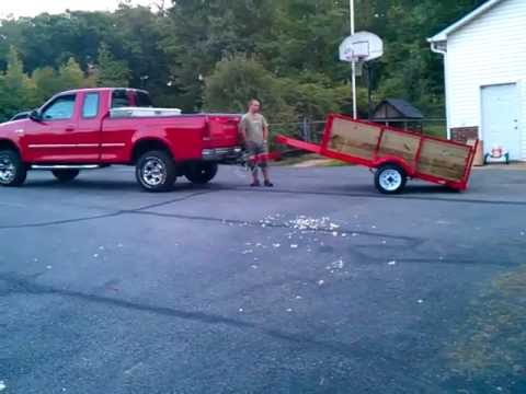 How to turn a boat trailer into a flatbed 14 of 14 last one - YouTube