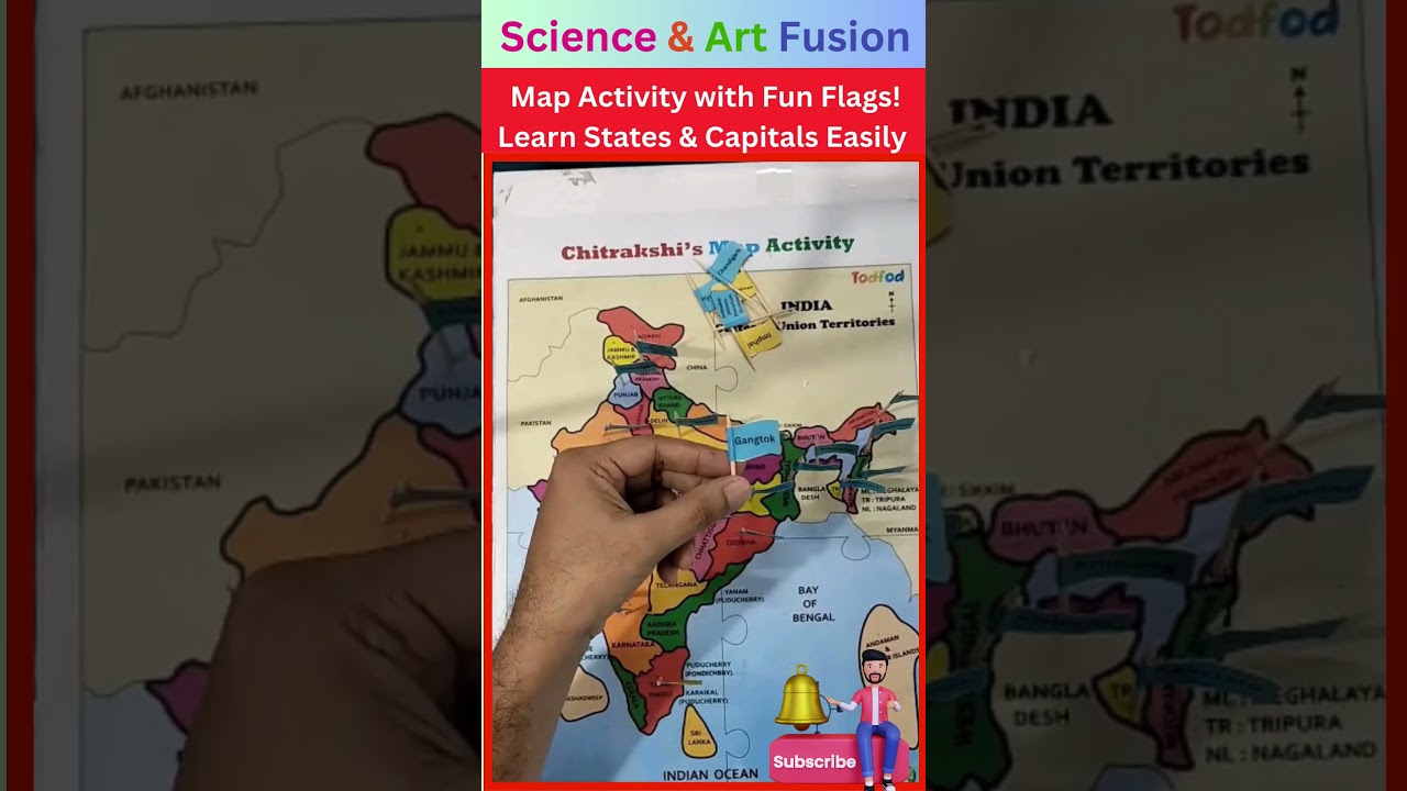 Map Activity with Fun Flags! | Learn States & Capitals Easily 🗺️🎨 | Sci & Art Fusion Ep-11