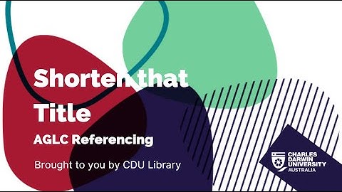 AGLC Shorten That title