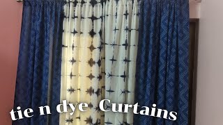 Beautiful Tie Dye Curtains in Blue | Let
