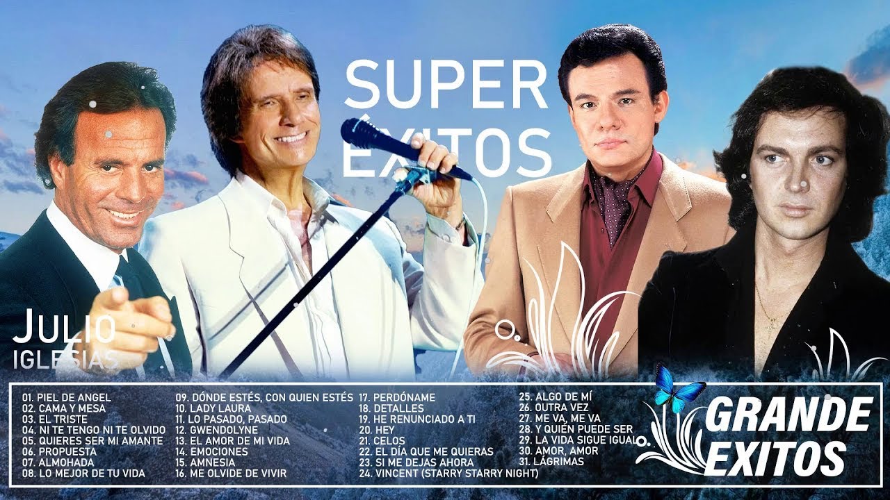 CAMILO SESTO, JOSE JOSE, JULIO IGLESIAS y ROBERTO CARLOS MIX ÉXITOS ROMÁNTICOS DEL RECUERDO