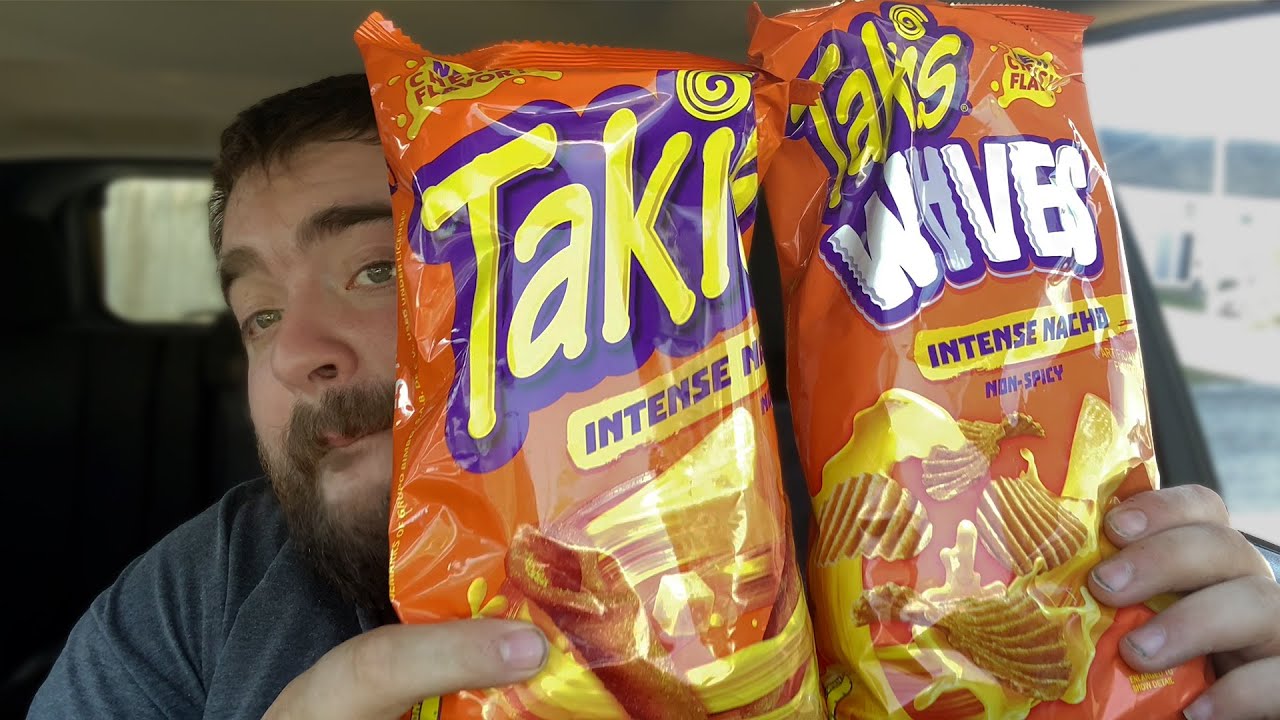 New Takis Intense Nacho Non Spicy Takis And Waves Potato Chip Review Youtube