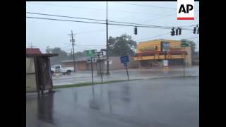 Hurricane Gustav slammed into Houma, Louisiana Monday, with strong winds causing damage throughout t