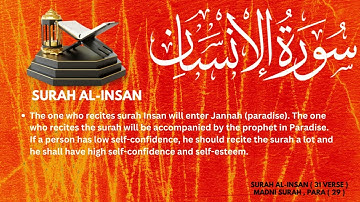 Surah Al-Insan | Arabic Text  With English - Urdu Translation | سورة الإنسان