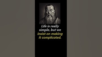 Confucius on the Simplicity of Life #shorts #quotes #confucius #simple