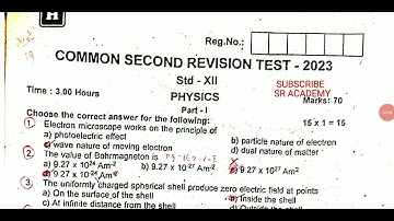 12th standard maths second revision test 2023 question paper and answer thuthukudi dt em