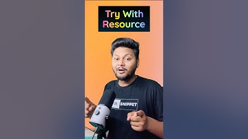 Try With Resource In #java #coding #javaframework #programming