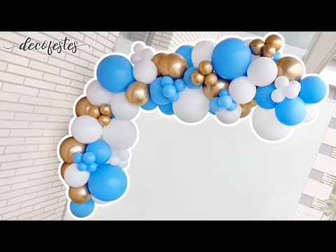 Cómo hacer una guirnalda de globos? Arco orgánico de globos. Paso